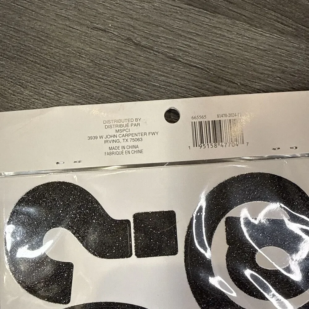 3‎ Inch Letter Sparkling, Self-Adhesive Large Capital Alphabet 21 Black